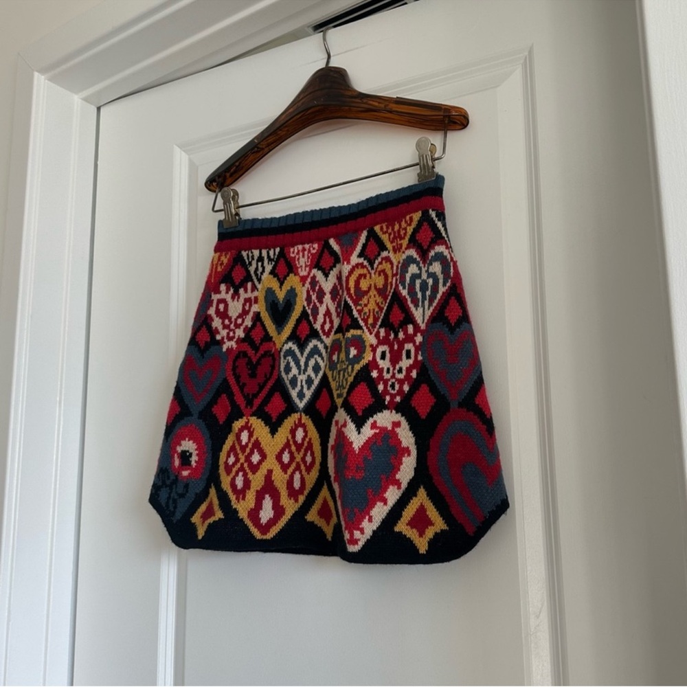 FARM Rio Multicolor Heart Pattern Mini Skirt - Picture 4 of 7